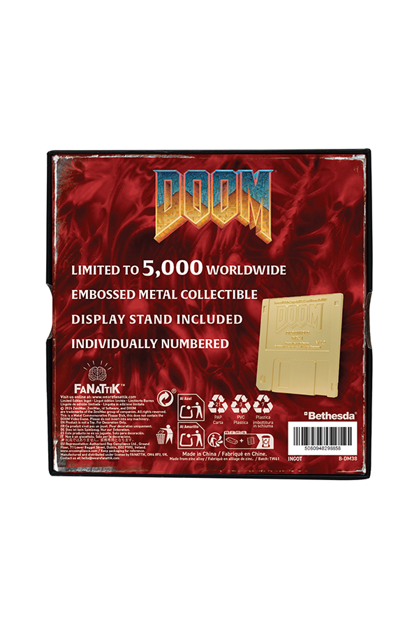 DOOM Floppy Disk Limited Edition Imitation Gold Plated Replica - Image 10