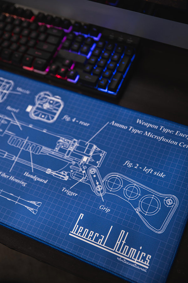 Fallout Laser Rifle Schematics Oversized Mouse Pad - Image 5