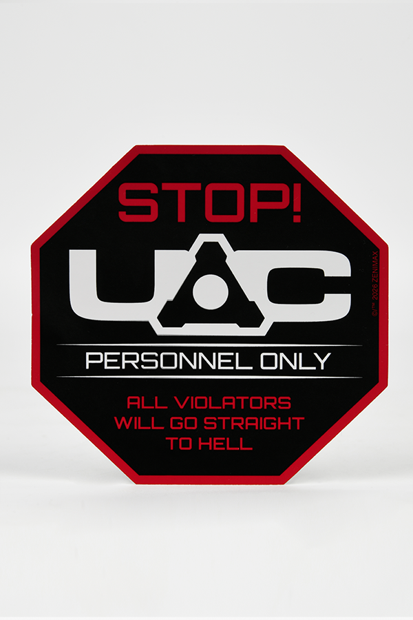 DOOM UAC Security Metal Sign - Image 4