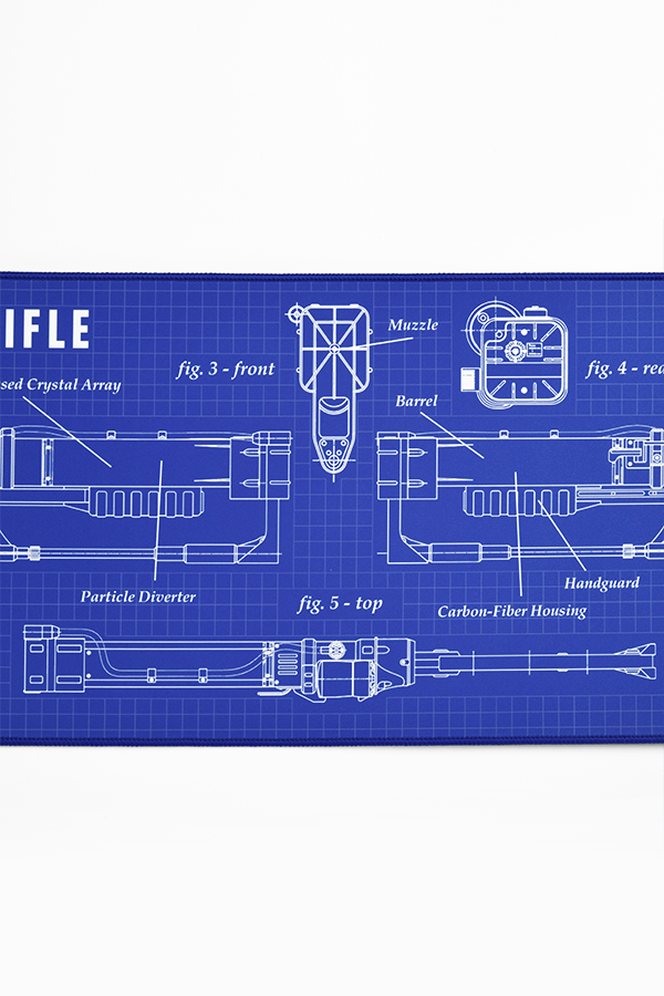 Fallout Laser Rifle Schematics Oversized Mouse Pad - Image 13