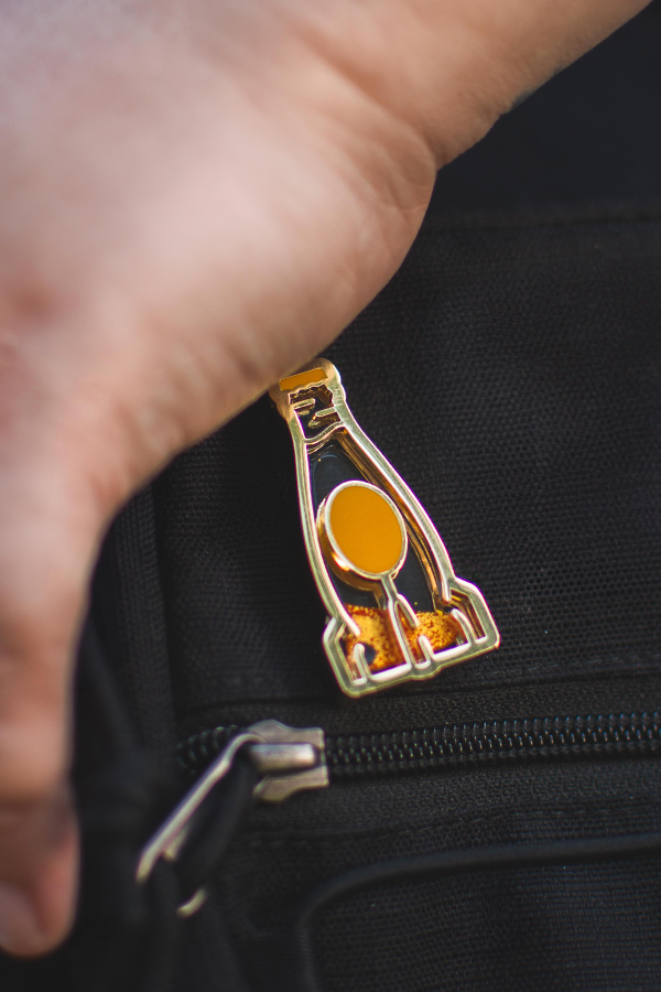 Fallout Nuka Orange Glitter Pin - Image 6
